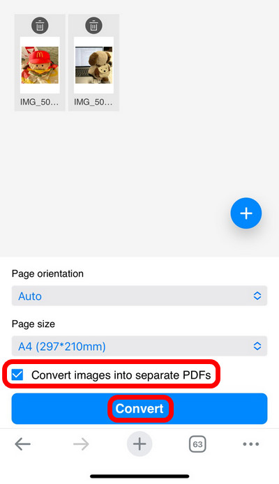 Convert the Photos to PDF in PDFgear Online
