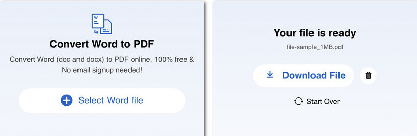 Convert a Word to PDF Online with PDFgear