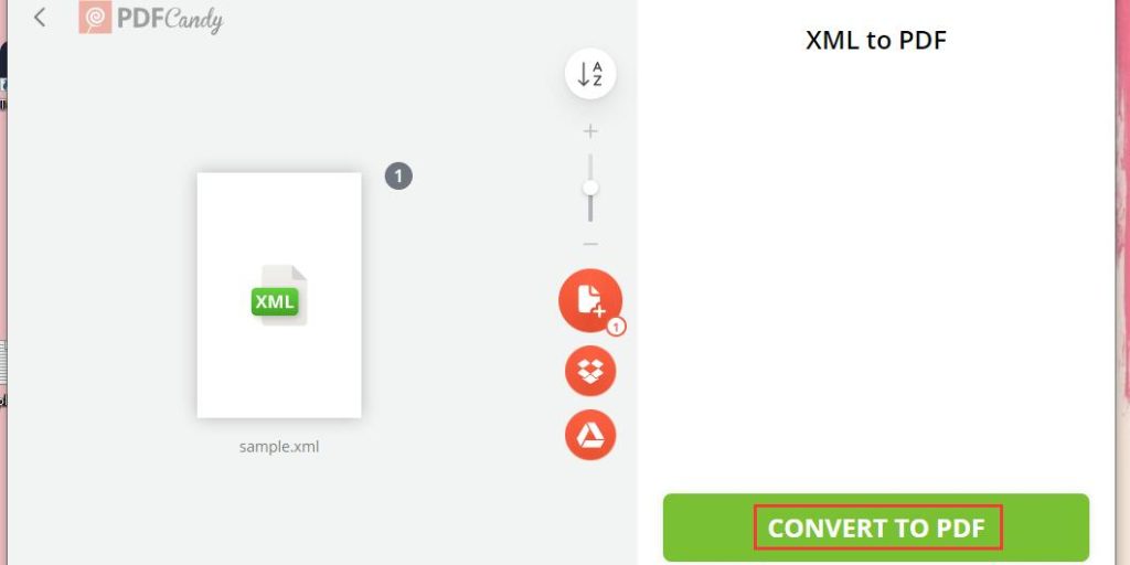 Convert XML to PDF Online