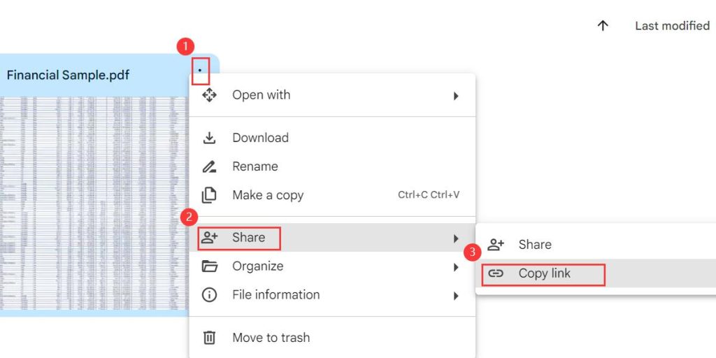 Share the Document as Link