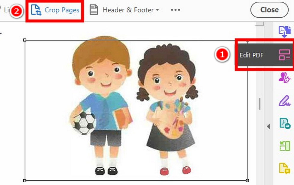 Crop PDF to JPG in Adobe Acrobat