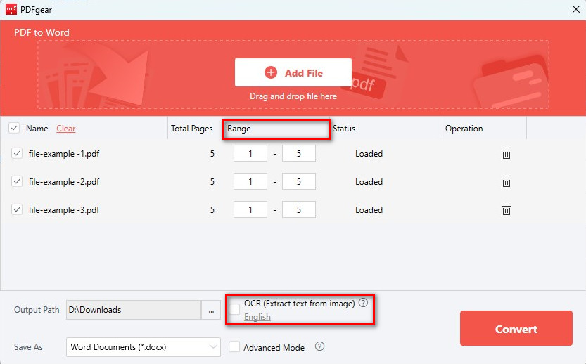 Customize the Conversion Settings