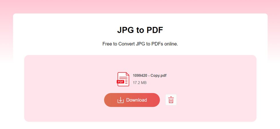 Download the PDF Converted from JPG in PDFgear