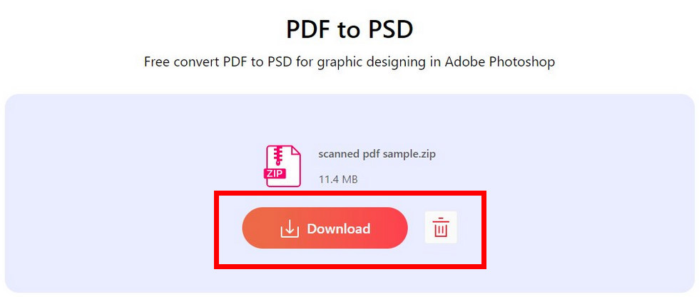 Download the PSD File from PDFgear Online Converter