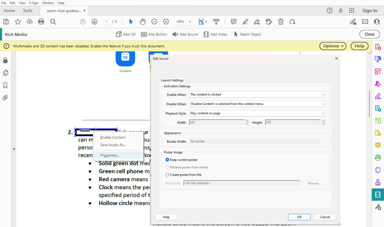 Customize Sound Properties