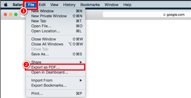Convert HTML to PDF in Safari