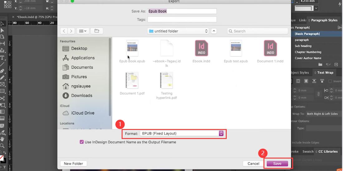 Export File as EPUB