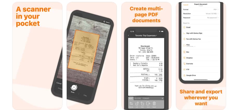 Genius Scan PDF Scanner App