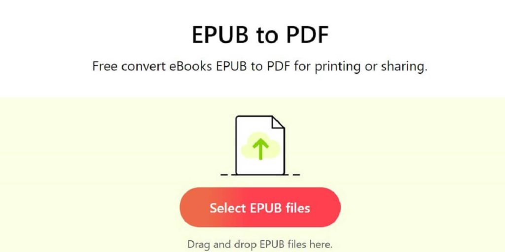 Head to PDFgear EPUB to PDF Online Converter