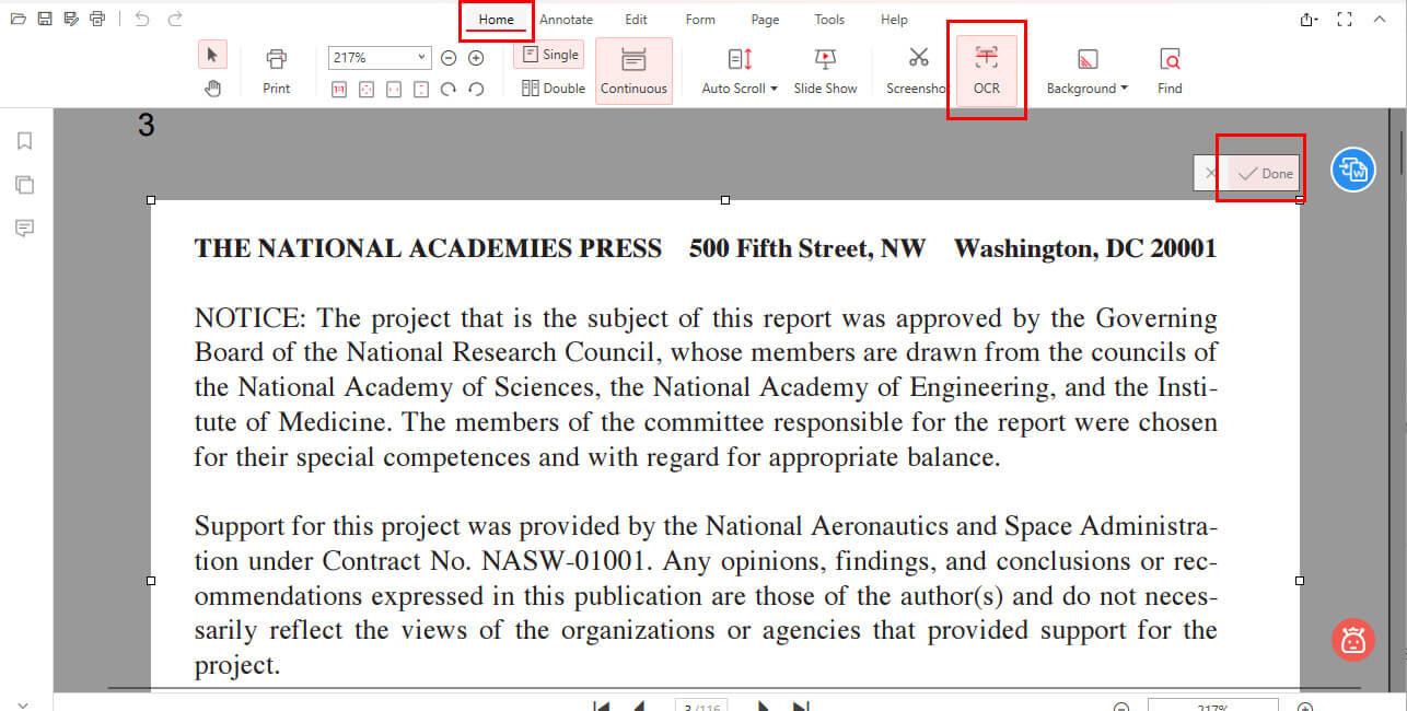 Using OCR Tool to Extract the Text