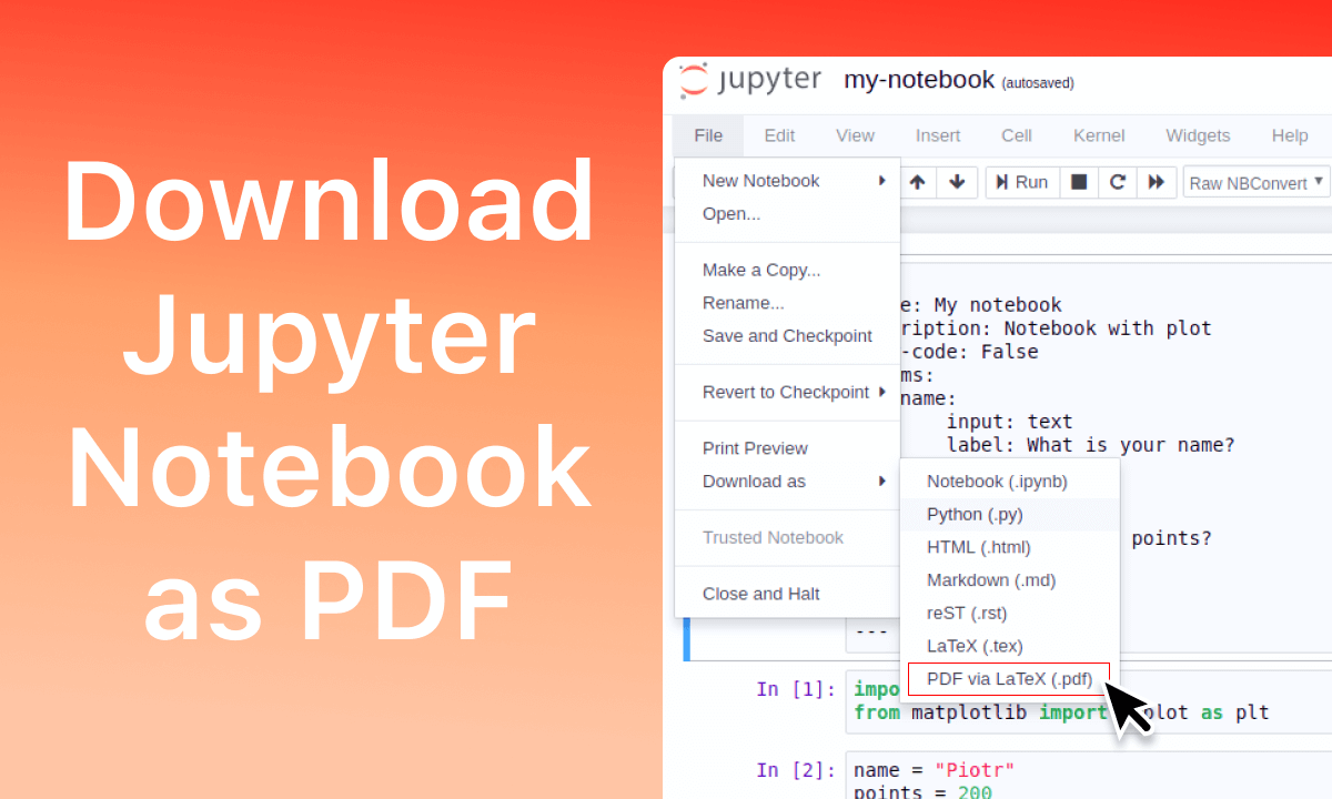 How to Download Jupyter Notebooks as PDF