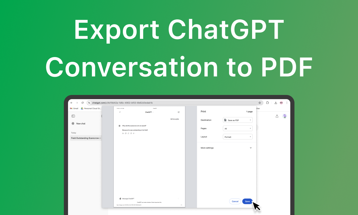 Export ChatGPT Conversation to PDF