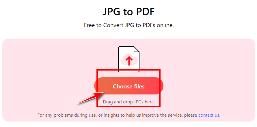 Upload the JPG Image to PDFgear