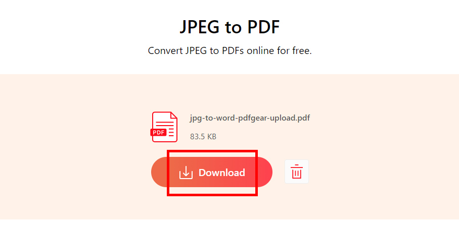 Save the PDF from PDFgear