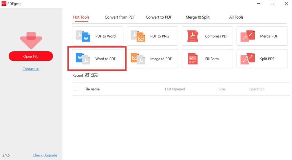 Launch PDFgear Software