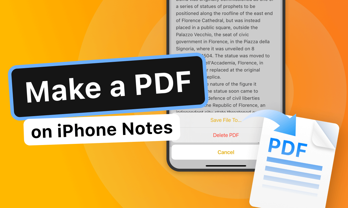 How to save Apple Notes as PDF on iPhone, iPad, Mac