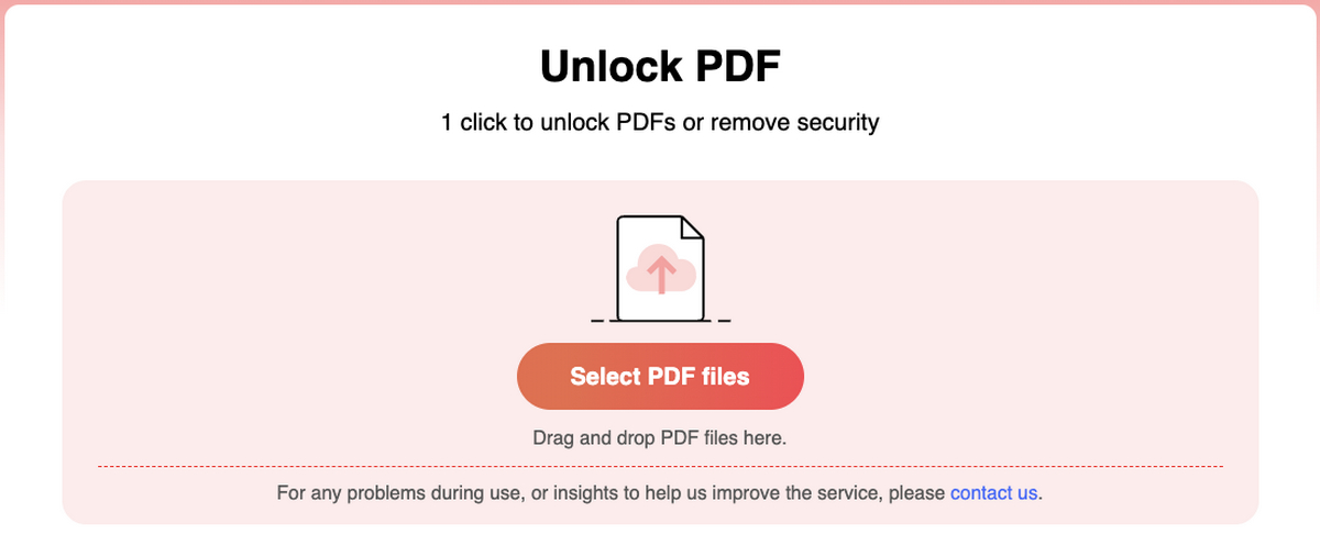Navigate to PDFgear Unlocker to Upload Your Secured PDF 