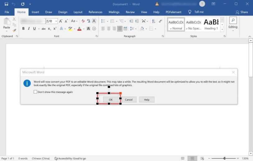 Open PDF in Microsoft Word