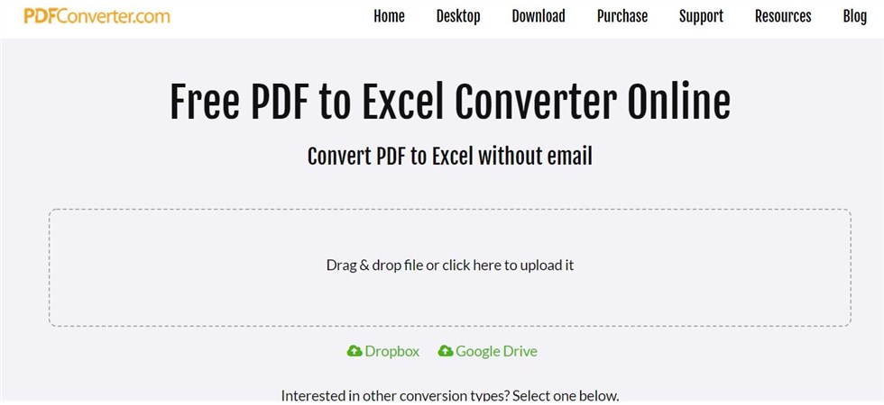 PDFConverter.com PDF to Excel Converter