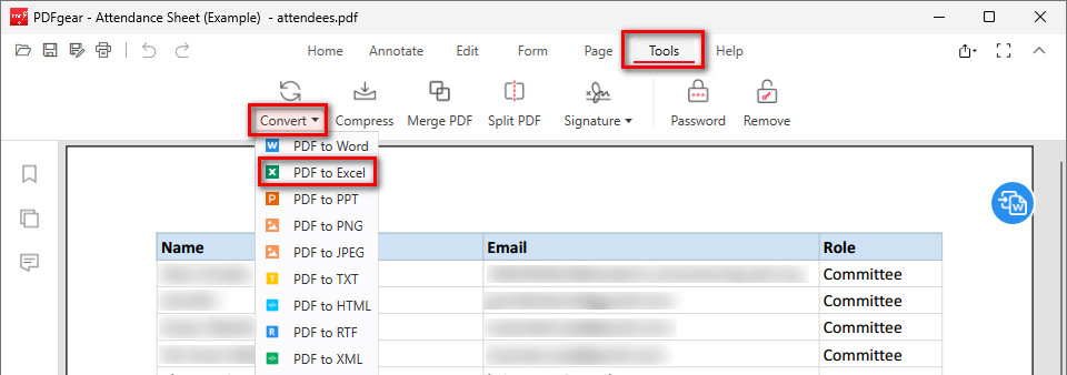 Extract PDF Data to Excel