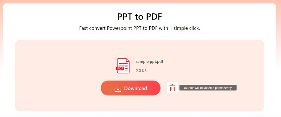 Convert PPT to PDF Online for Free
