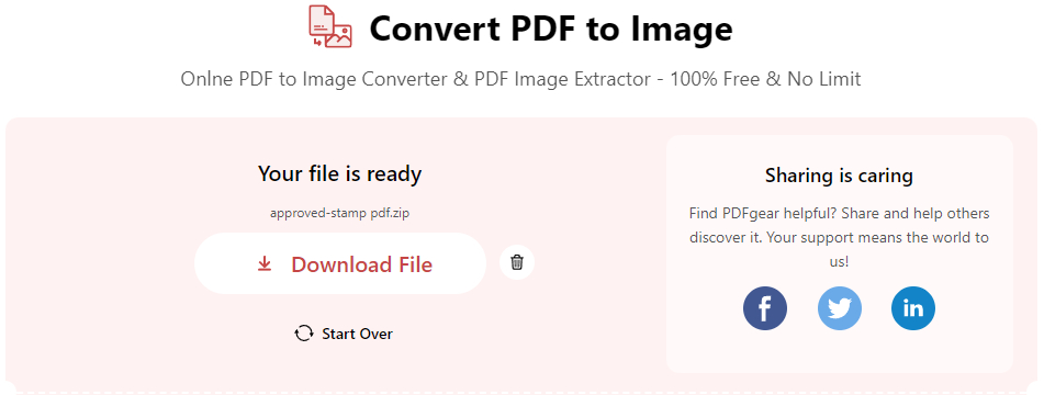 Download PDF Converted Images