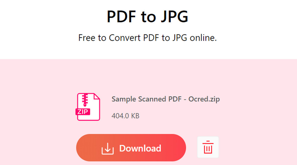 Save PDF to JPG in PDFgear Online