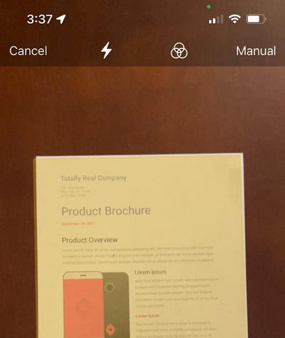 Save the Scanned Documents in Notes