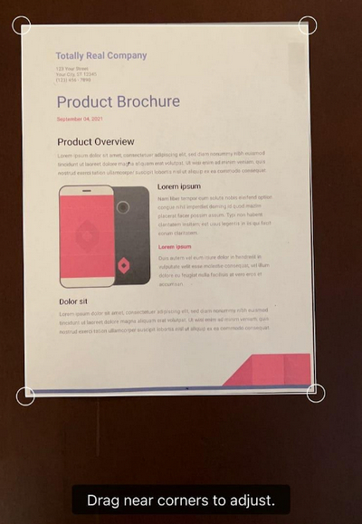 Scan Documents in Notes App