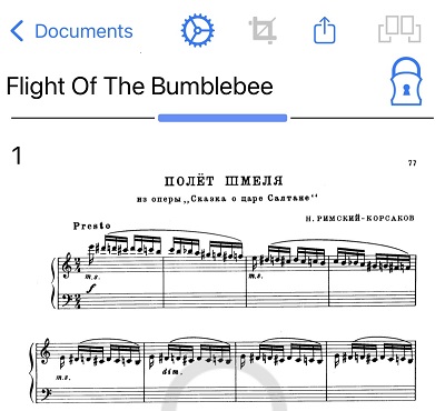 Select the Share Option on PlayScore 2