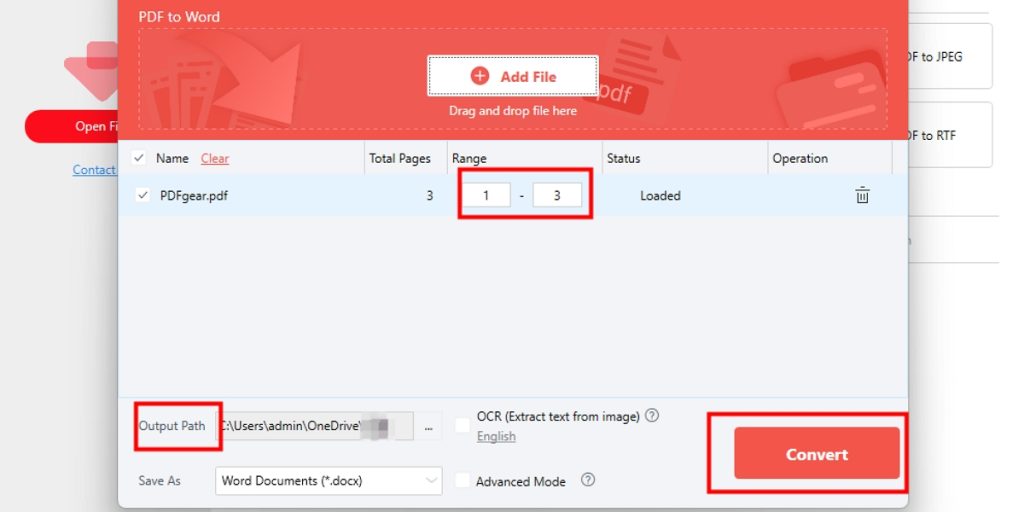 Set PDF Output Path for PDF Import
