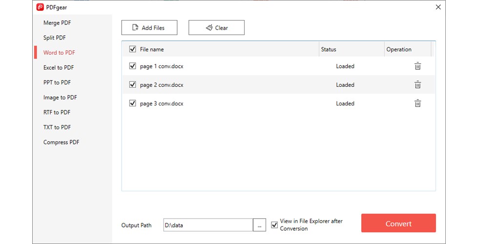 Setup the Word to PDF Converting