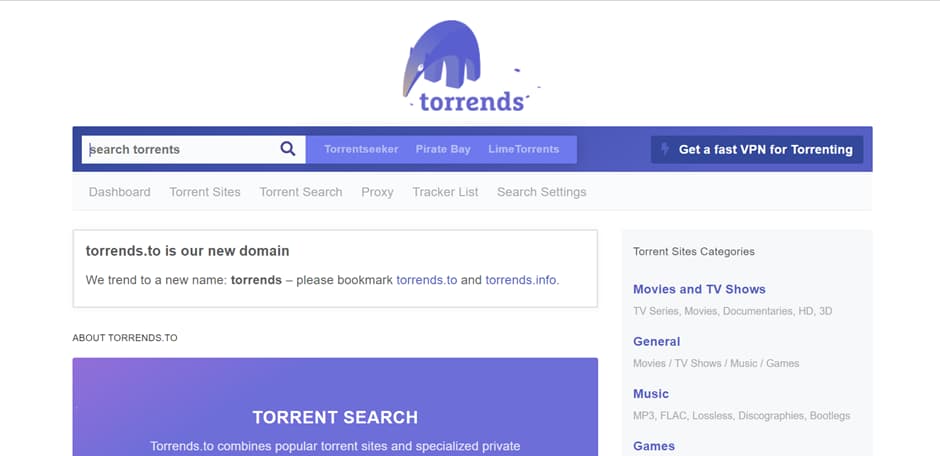 Ο ιστότοπος Torrends Audiobook Torrent