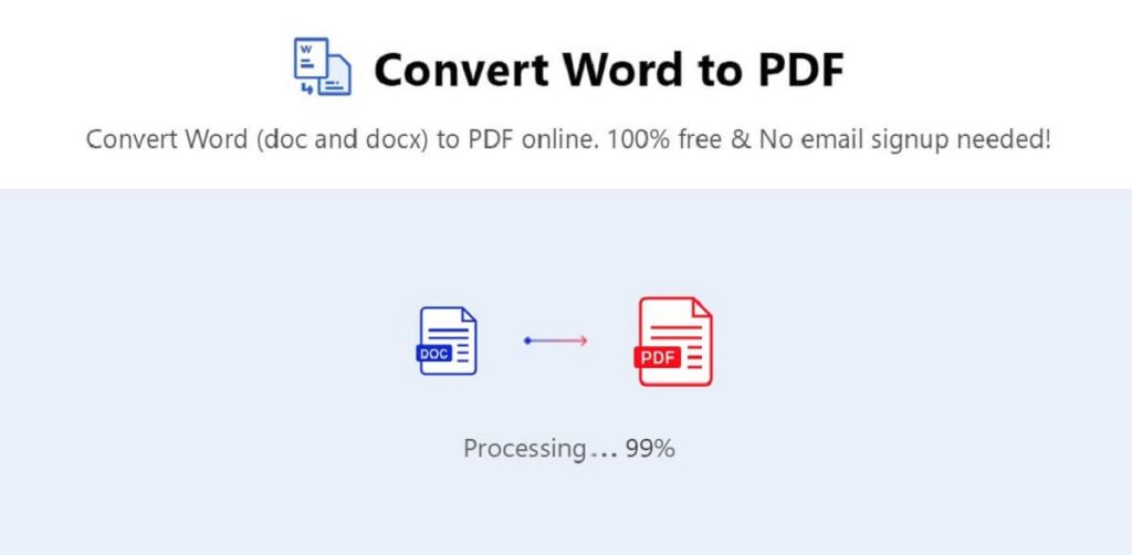 Transform Word to PDF Online