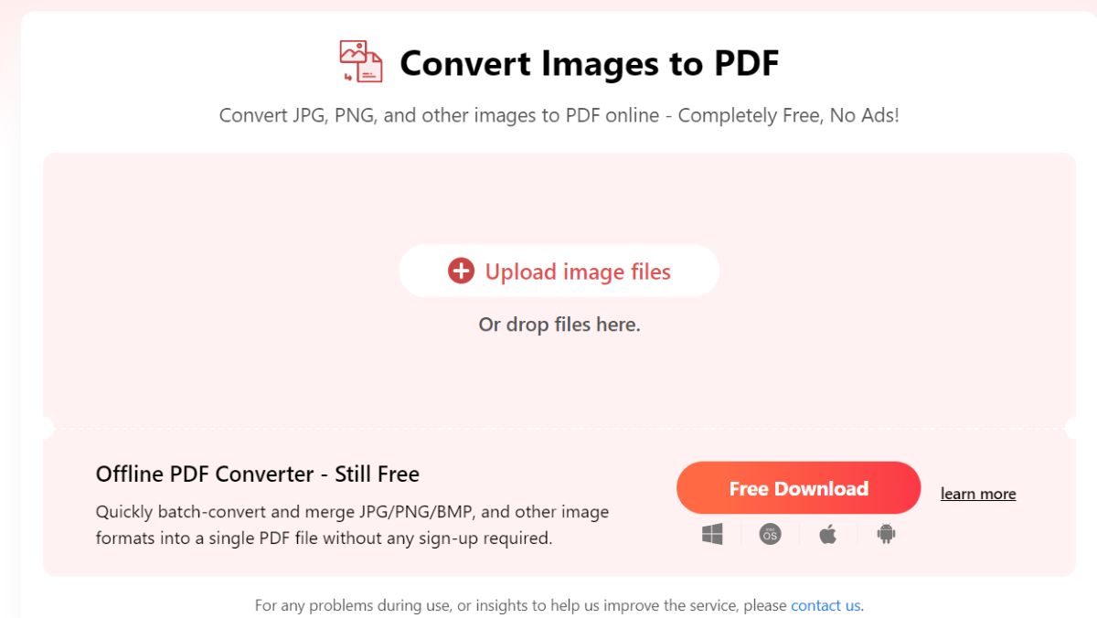 Upload Image Files to PDFgear