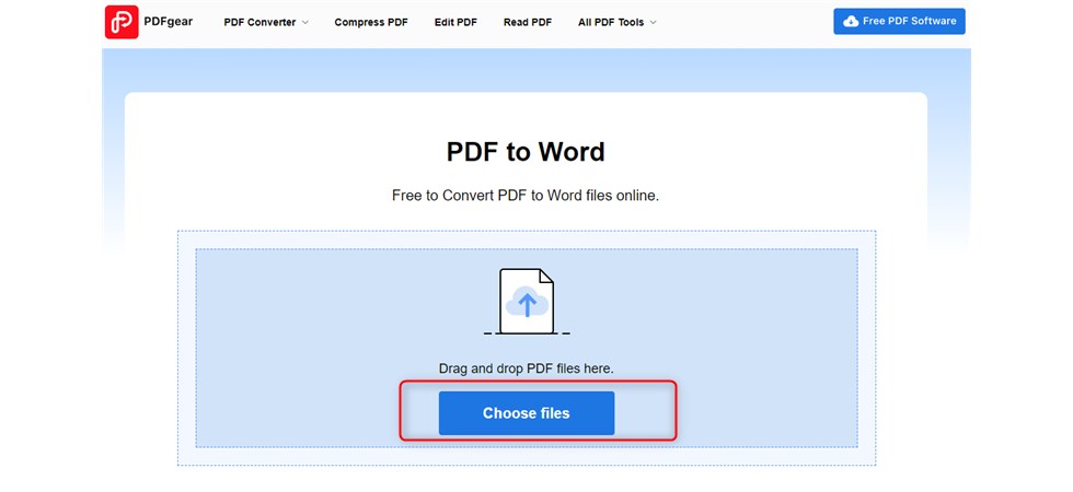 Upload the PDF File to PDFgear