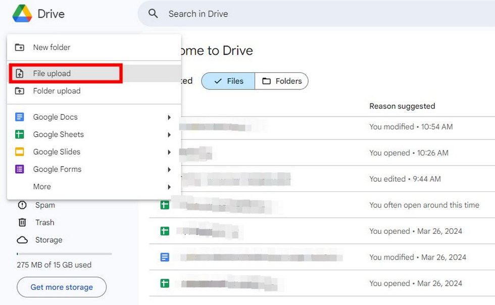 Upload WebP File to Google Drive