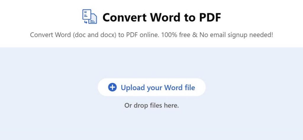 Upload a Word File to Convert