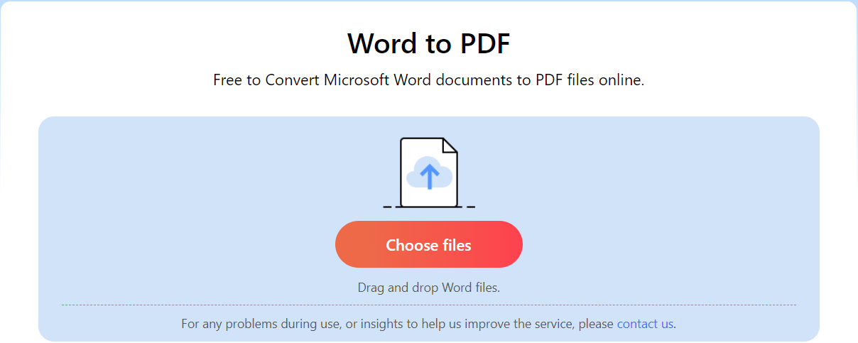 Upload Word to PDFgear
