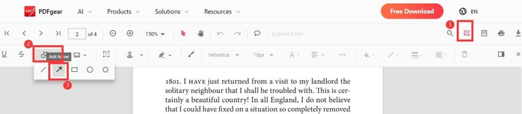 Add an Arrow to a PDF Online