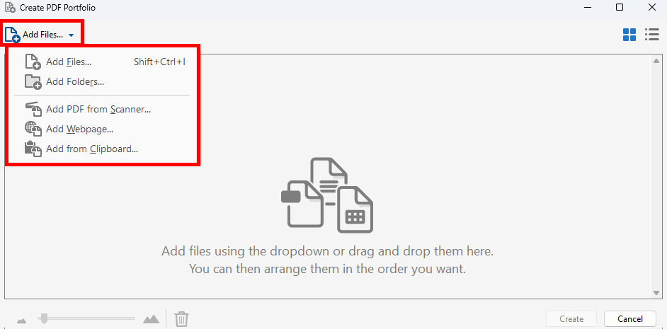 Import Files to Adobe Acrobat Pro