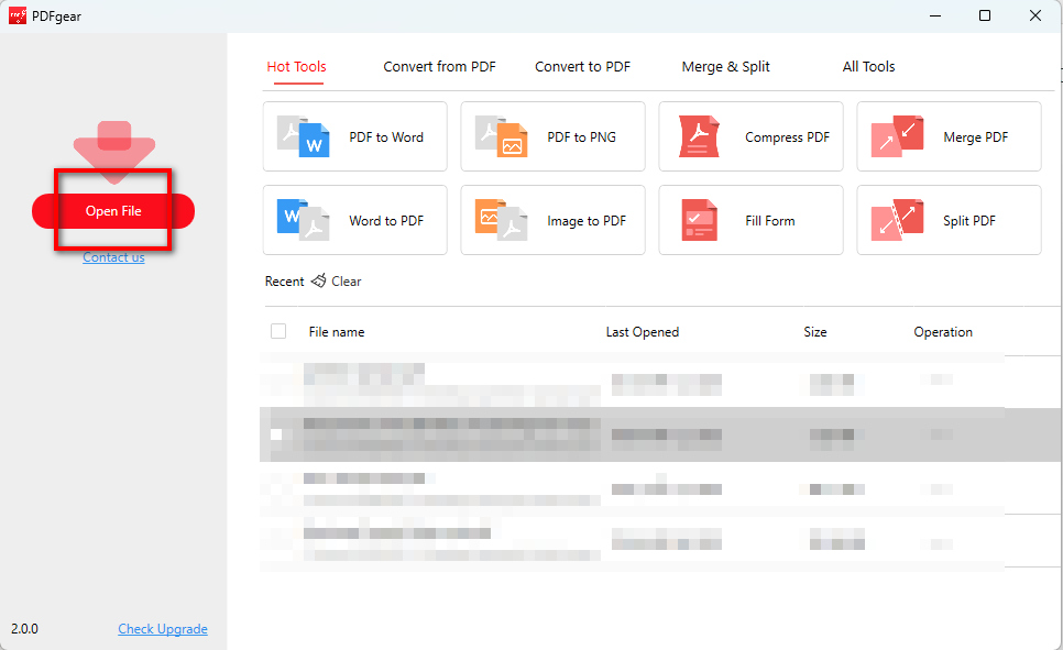 Import PDF to PDFgear