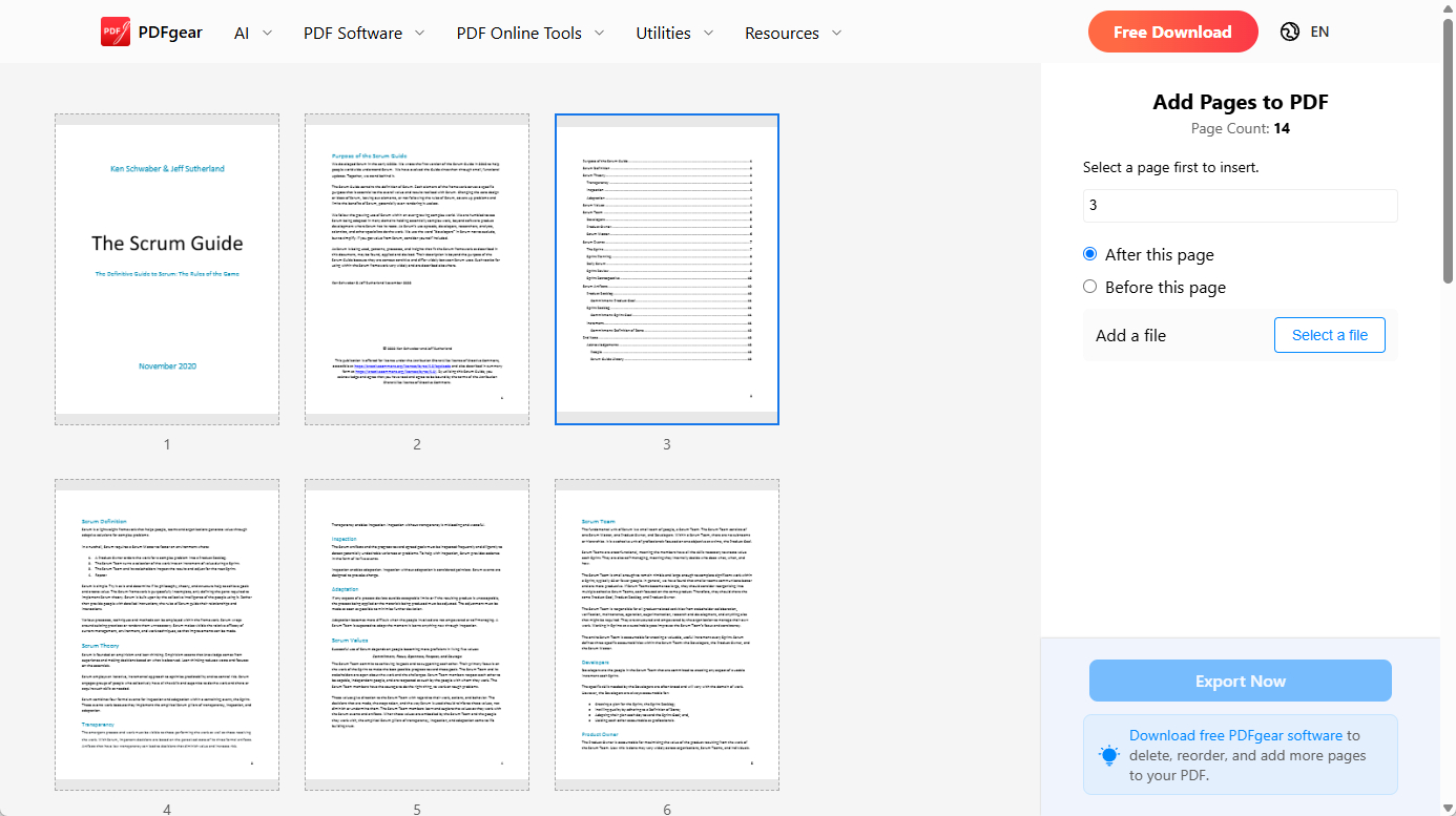 Add Pages