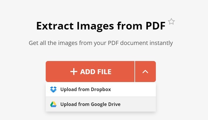 أضف ملف PDF إلى مستخرج الصور عبر الإنترنت