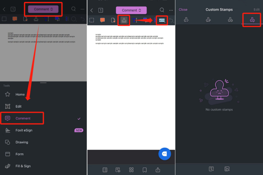 Add Custom Stamp