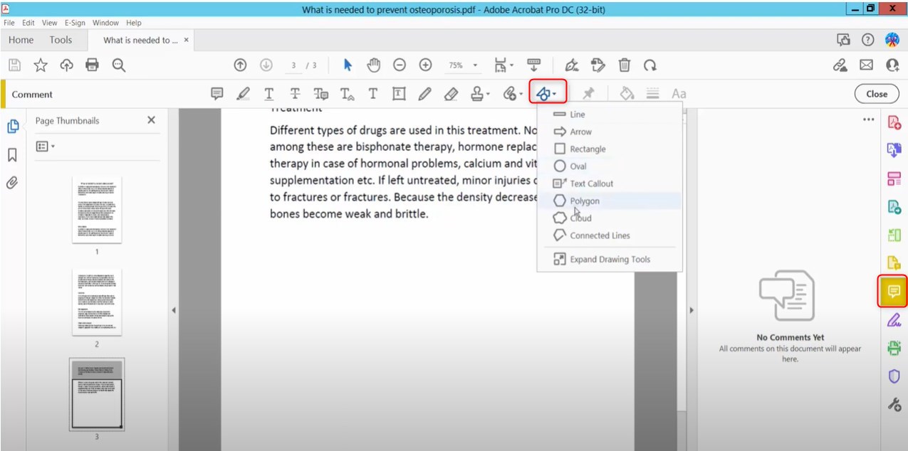 Add Shape in PDF Using Acrobat DC