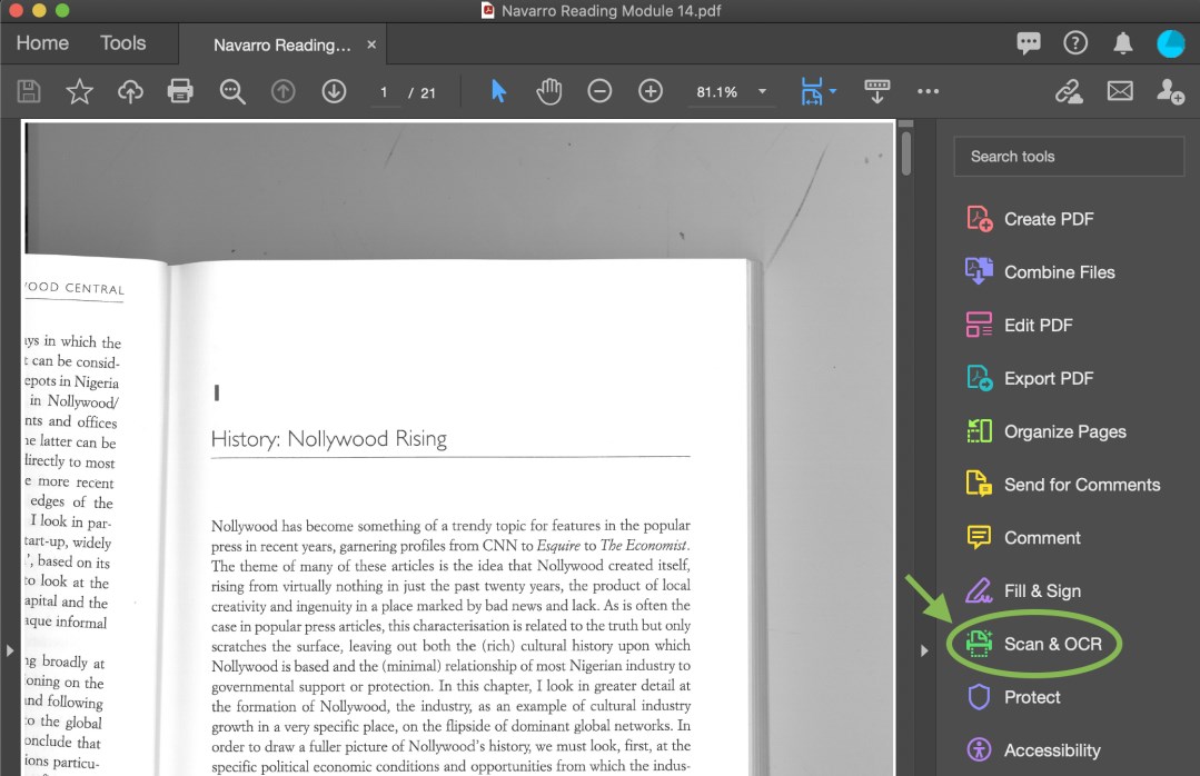 Adobe Acrobat OCR