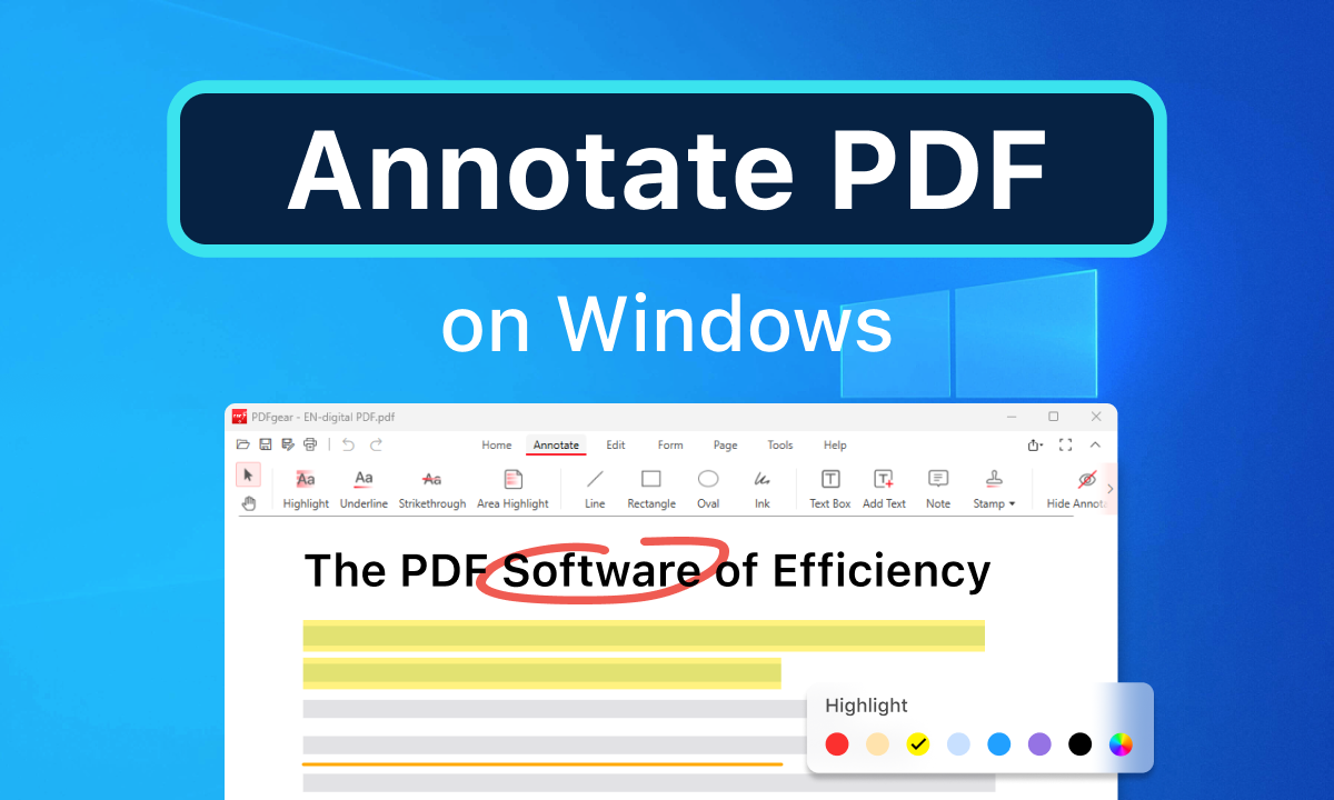 Annotate PDF on Windows