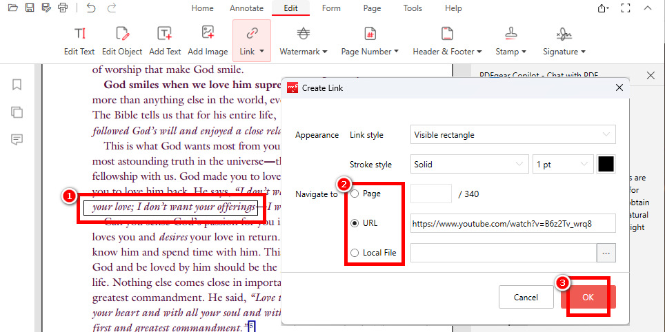 Embed Video in PDF with PDFgear