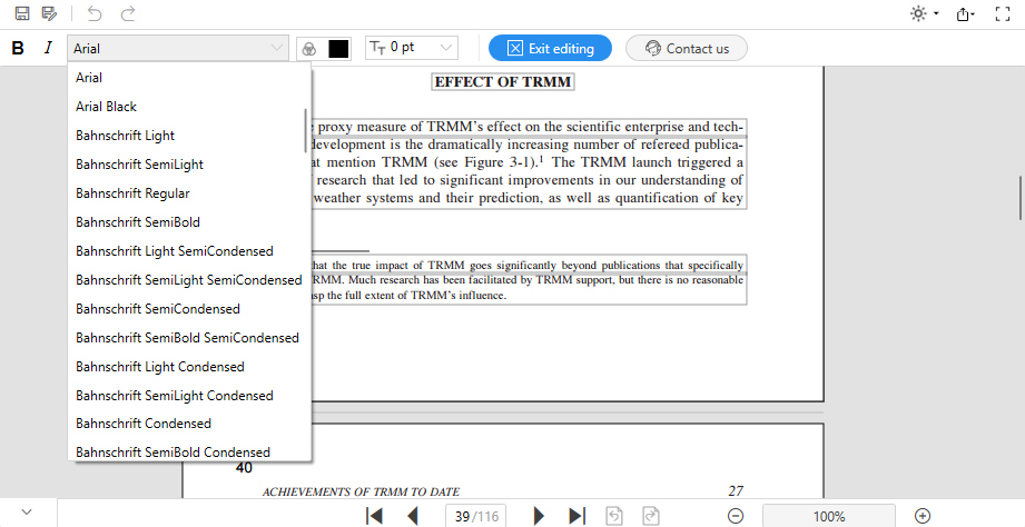 Change PDF Font in PDFgear